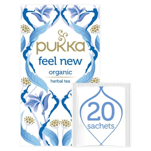 Pukka Tea Feel New Individually Wrapped Enveloped Tea 20's