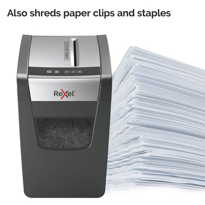 Rexel Momentum X410-SL Slimline Cross Cut Shredder 23 Litre 10 Sheet Black 2104573
