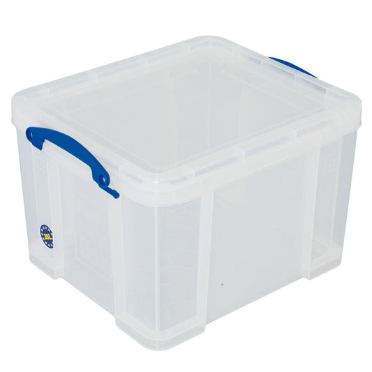 Really Useful Clear Plastic Storage Box 35 Litre
