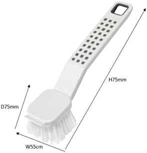 Addis Premium Soft Grip Washing Up Dish Brush With Scraper in White and Grey