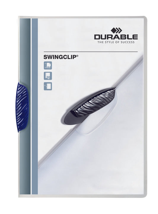 Durable Swingclip Report Folder A4 Blue (Pack 25) 226007