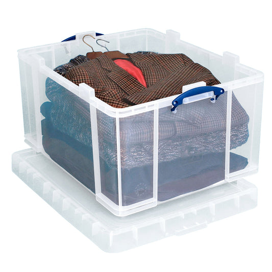 Really Useful Clear Plastic Storage Box 145 Litre External: 810 x 620 x 430mm