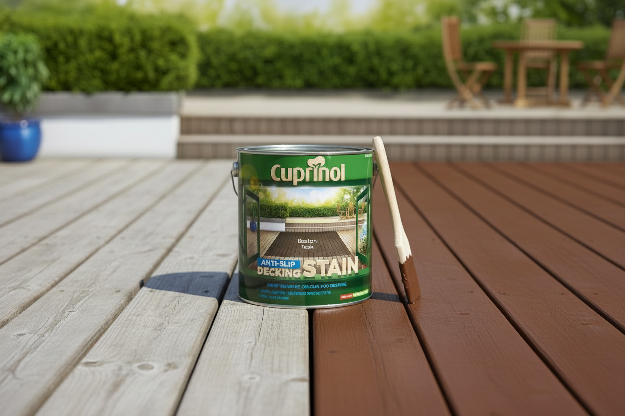 Cuprinol 2.5L Anti Slip Decking Stain Boston Teak