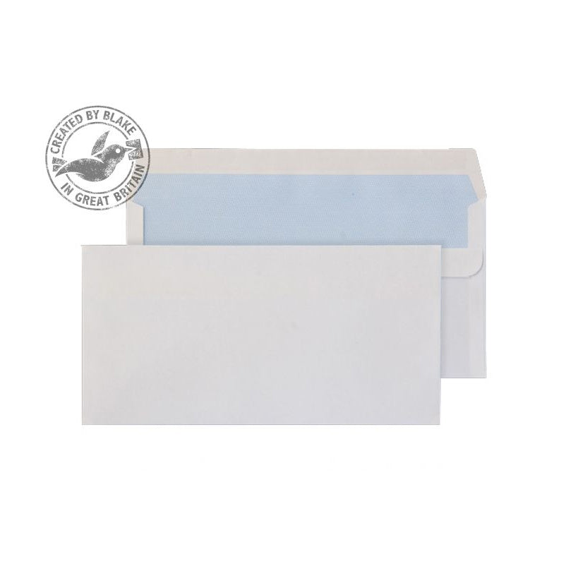 Blake Purely Everyday Wallet Self Seal White DL 110Ã—220mm 100gsm Envelopes (500)