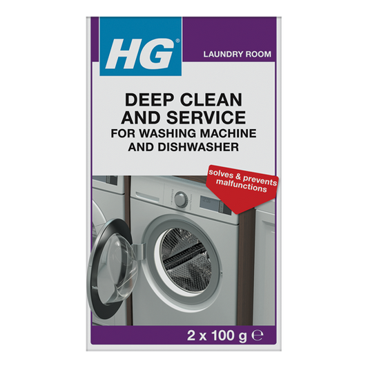 HG Deep Clean & Service | Washing Machine & Dishwasher Cleaner 2 x 100g