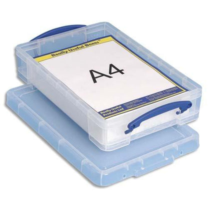 Really Useful 4 litre Plastic Storage Box With lid 395x255x80mm