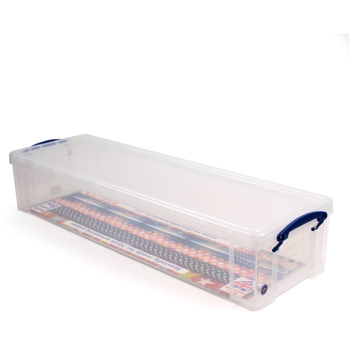 Really Useful Clear Plastic Storage Box 22L 75x21x14 cm (29.5 x 8.2 x 5.5")