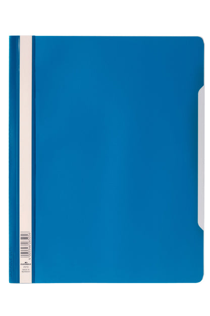Durable Clear View Report Folder Extra Wide A4 Blue (Pack 50) 257006
