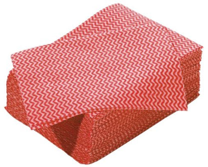 Janit-X/Optima Heavyweight All Purpose Non Woven Cloth 50x36cm Red (Pack of 50)