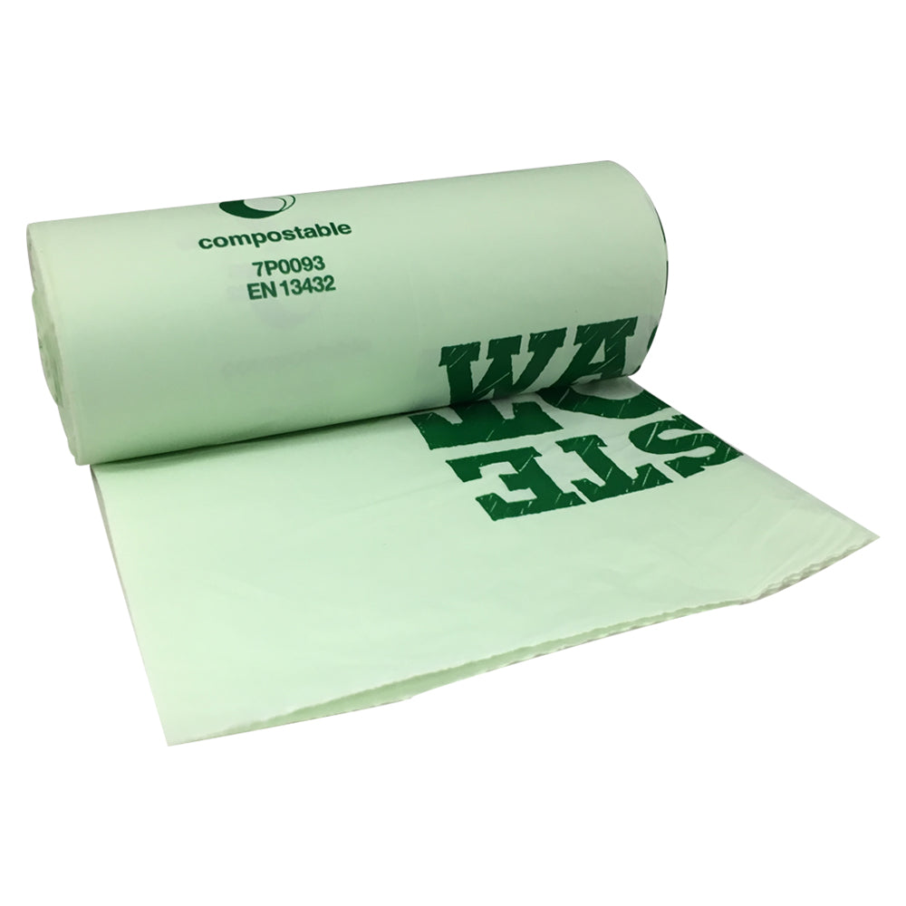 Compostable Biodegradable Food Waste 10 Litre Bin Liner Bags Roll Now In Rolls Of 24