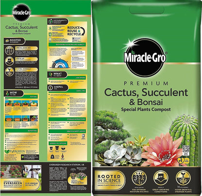 Miracle-Gro Peat Free Cactus/Bonsai Compost - 10L
