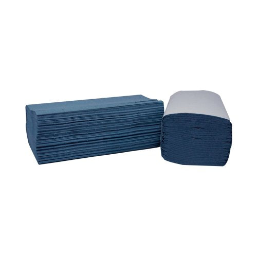 2Work V-Fold Hand Towels 1-Ply 190x250mm Sheet Size Blue (Pack of 3600) 2W70104