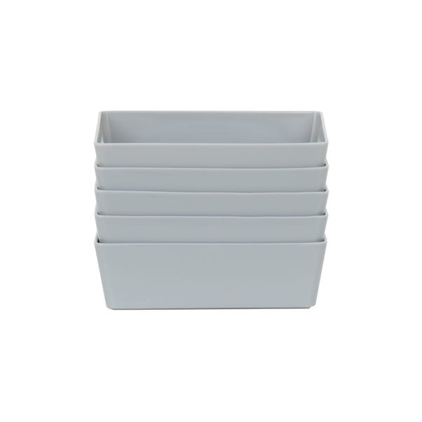 Wham Grey Rectangular Studio Basket 5.02 11.5 Litre