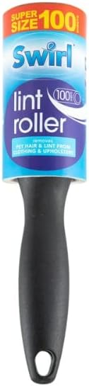Swirl Lint Roller for Clothes & Furniture | Lint & Pet Hair Remover Brush | 100 Sheets | Pack of 2