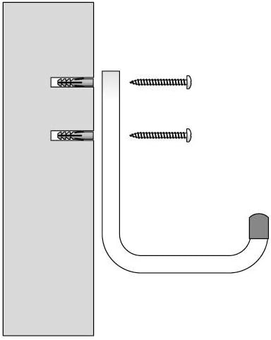Fixtures Double Wall Hook | Galvanised Steel | 120mm x 90mm