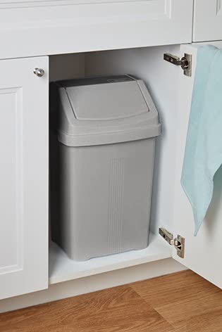 Wham Casa 25 Litre Swing Bin Silver/Grey