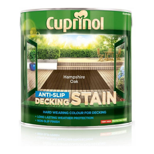 Cuprinol Anti-Slip Decking Stain HAMPSHIRE OAK 2.5 Litre