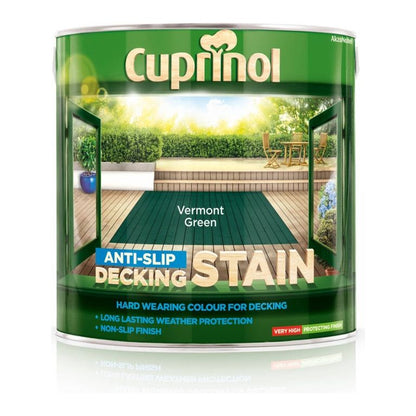 Cuprinol 2.5L Anti Slip Decking Stain - Vermont Green