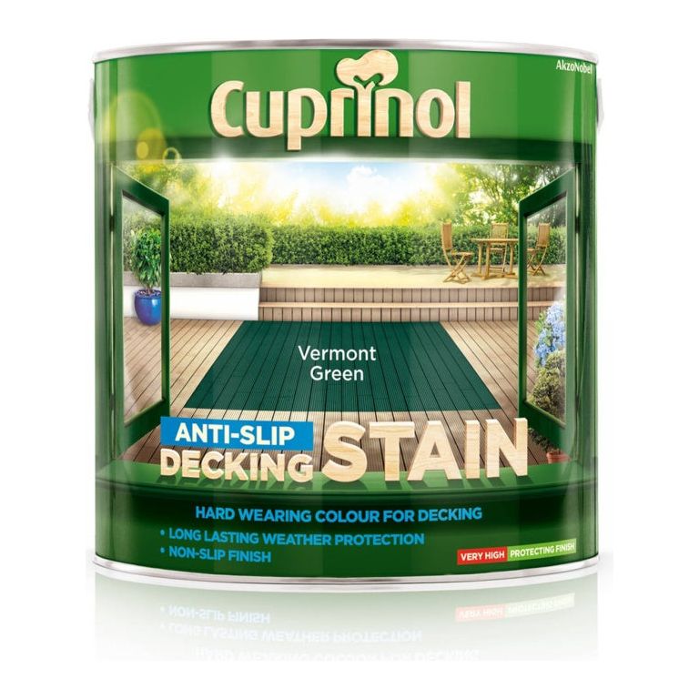 Cuprinol 2.5L Anti Slip Decking Stain - Vermont Green