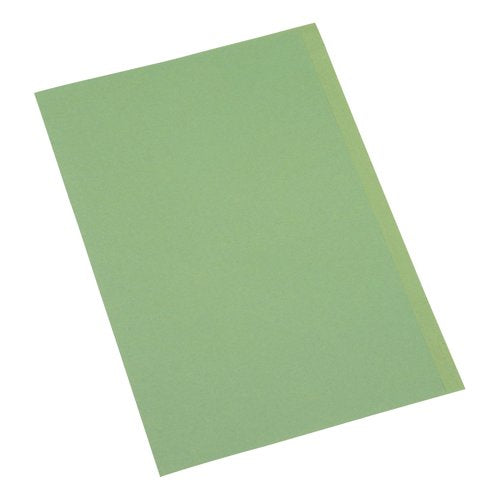 5 Star Recycled Square Cut Folder Foolscap 180gsm Green (Pack of 100) 340441