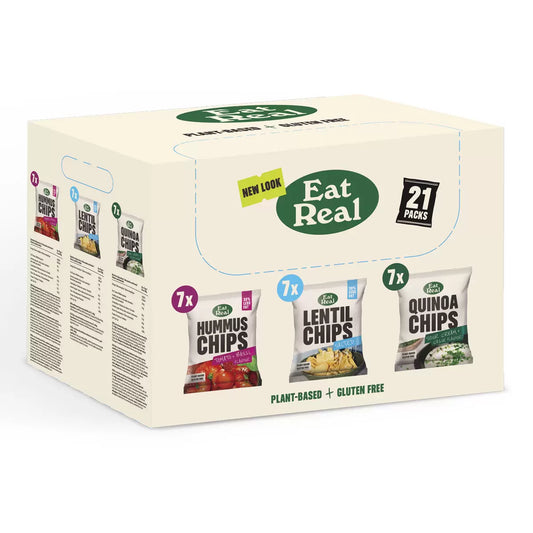 Eat Real Variety Snack Box | 3 Flavours | 21 Mixed Packs