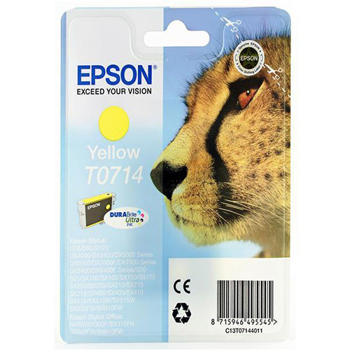 Epson T0714 Yellow Inkjet Cartridge (Capacity: 475 pages) C13T07144012