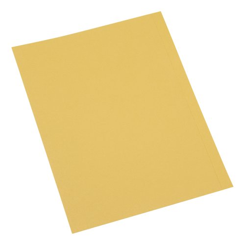 5 Star Recycled Square Cut Folder A4 250gsm Yellow (Pack of 100) 394305