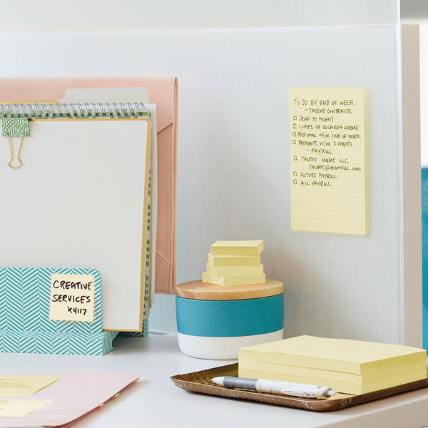 Post-it Z-Notes Canary Yellow 76x76mm 90 Sheet (Pack of 12) R330YE