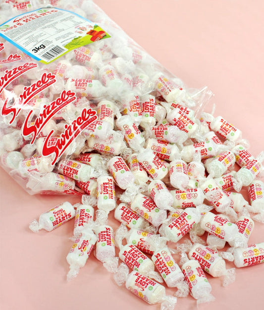 Swizzels Love Hearts Mini Rolls 3kg Bag | Party Treats | Party Favours | Promotion Goods | Approx 25