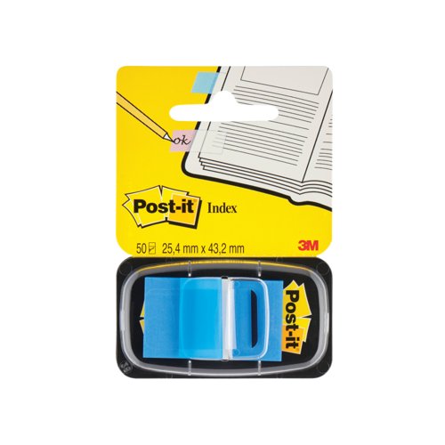 Post-it Index Tabs 25mm Blue (600 Pack) 680-2