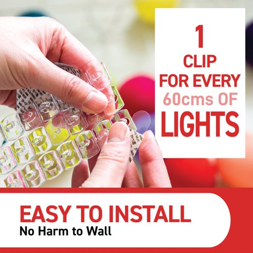 Command Clear 60 Decorating Clips + 68 Clear Strips Transparent 7100378547