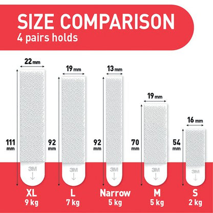 Command Picture Hanging Strips 12 Pairs Large White (Pack of 24) 7100336849