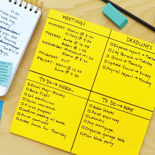 Post-it Super Sticky Big Notes 279x279mm Yellow (Pack of 30) BN11-EU