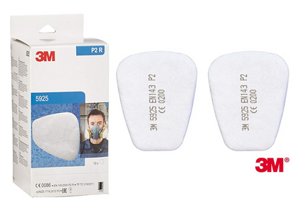 3M 5925 P2R Particulate Filter {10- Pair} in White Genuine & BOXED