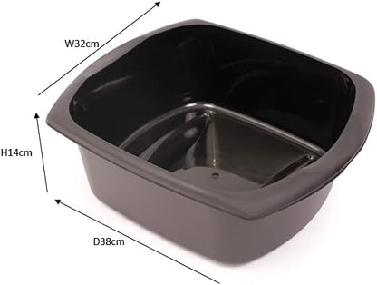 Addis Large Washing Up Bowl 9.5L Capacity In Ink Blue, 38 X 32 X 14 Cm