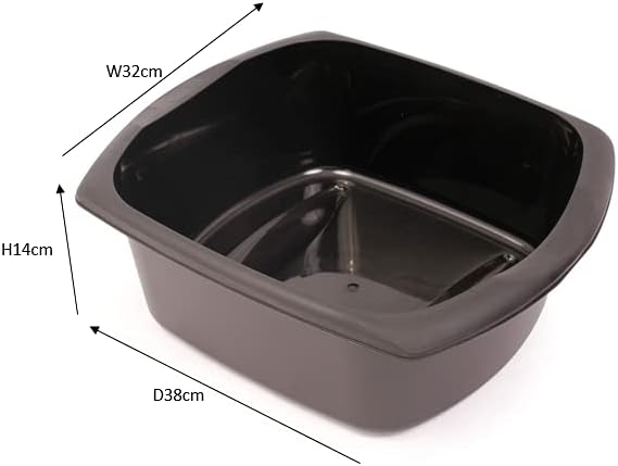 Addis Large Rectangular Washing Up Bowl 9.5 litre Black