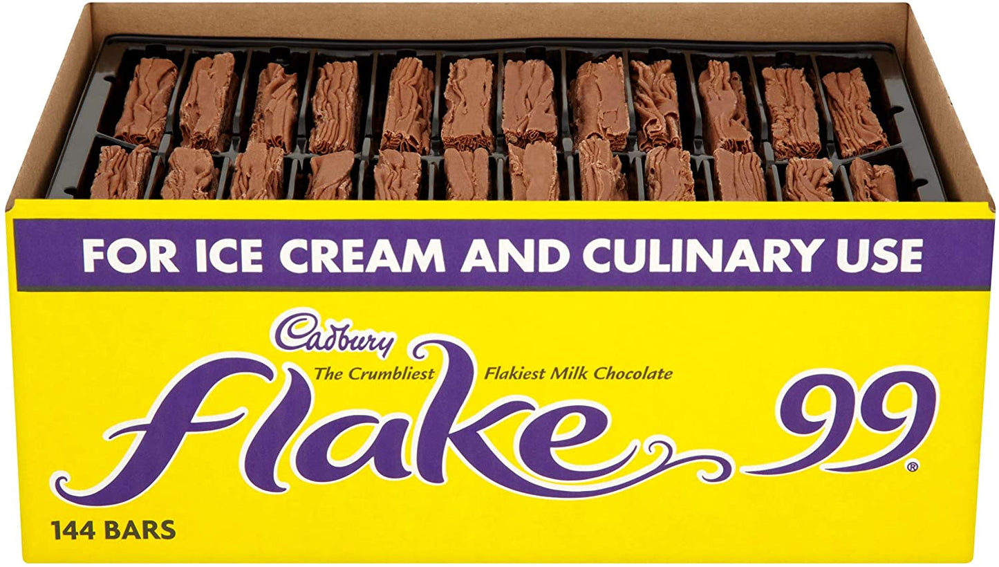 Cadbury Flake 99 Multipack Box, 144 Individual Chocolate Bars 1.4kg