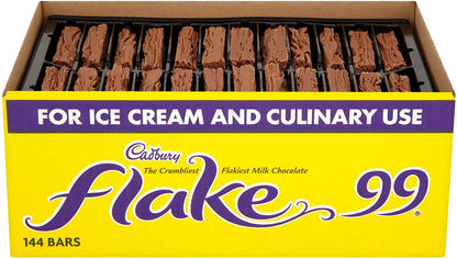 Cadbury Flake 99 Multipack Box, 144 Individual Chocolate Bars 1.4kg