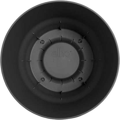 Elho Greenville Round Pot & Base LIVING BLACK 40cm