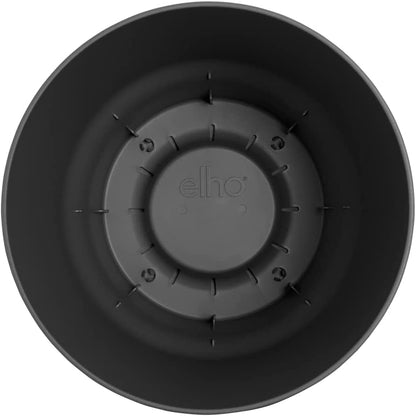 Elho Greenville Round Pot & Base LIVING BLACK 25cm