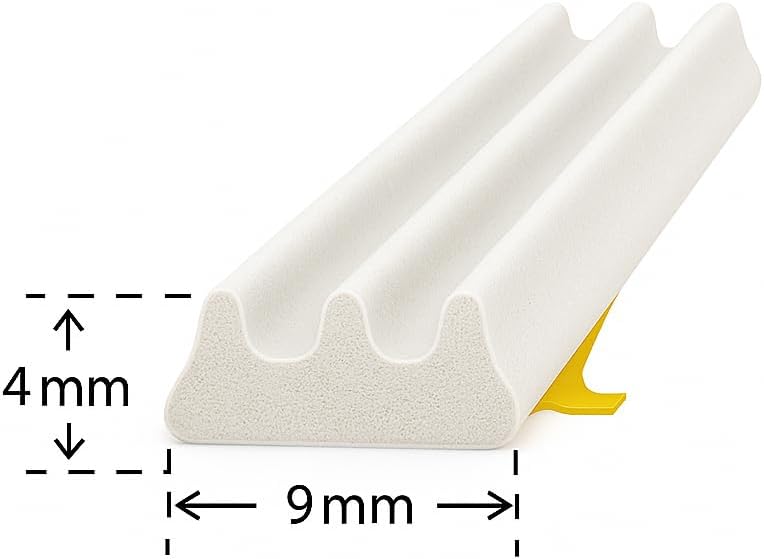 E Strip Self-Adhesive Rubber Seal – 5m Roll - Draught Excluder for Doors & Windows