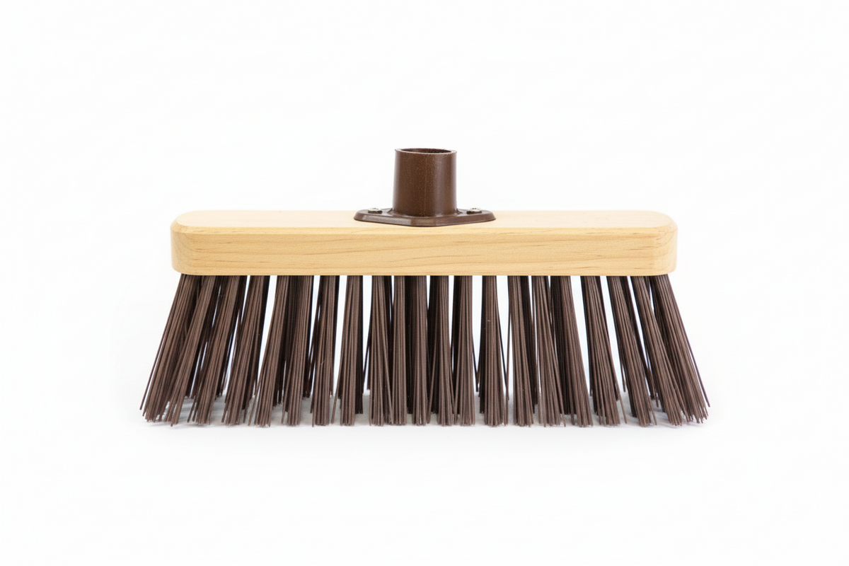 Castledale 10" Stiff Brush Head | Socket | Synthetic Bristles | Brown | CD-3006