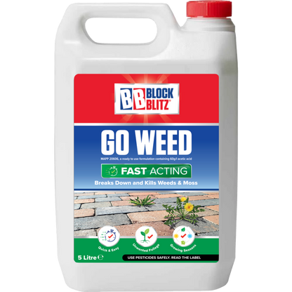 Block Blitz Go Weed | Fast Acting Weed Solution |  5 Litre