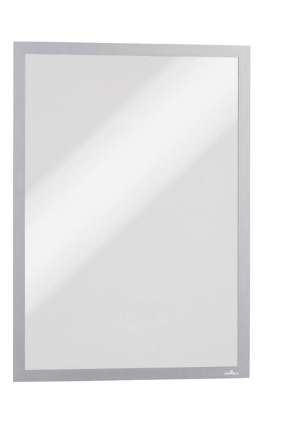 Durable Duraframe Magnetic Display Frame Self Adhesive A3 Silver (Pack 5) - 486823