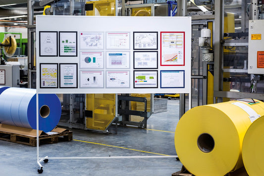 Durable Duraframe Magnetic Display Frame Self Adhesive A4 Silver (Pack 5) - 486923