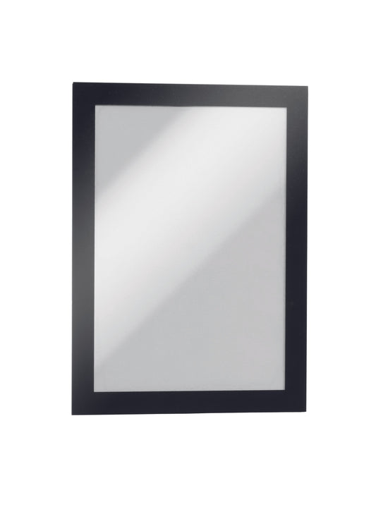 Durable Duraframe Magnetic Display Frame Self Adhesive A5 Black (Pack 2) 487101