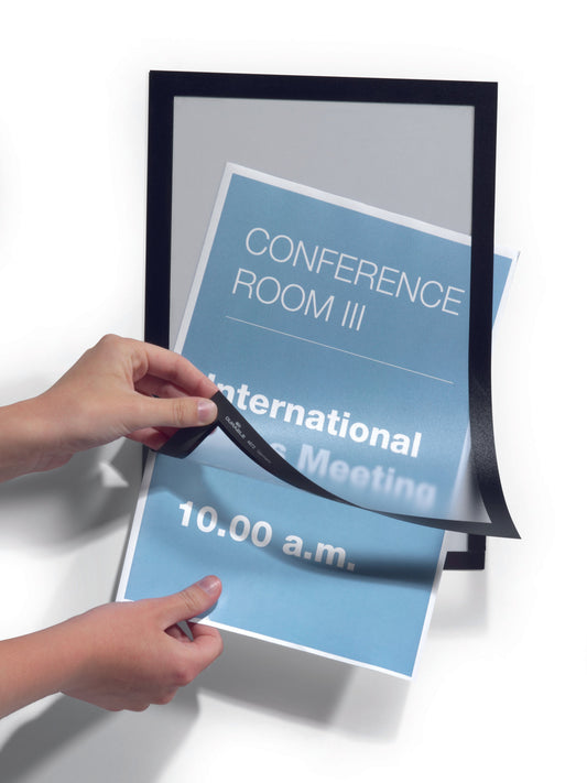 Durable Duraframe Self Adhesive A4 Black Frame (10 Pack) 4882 01