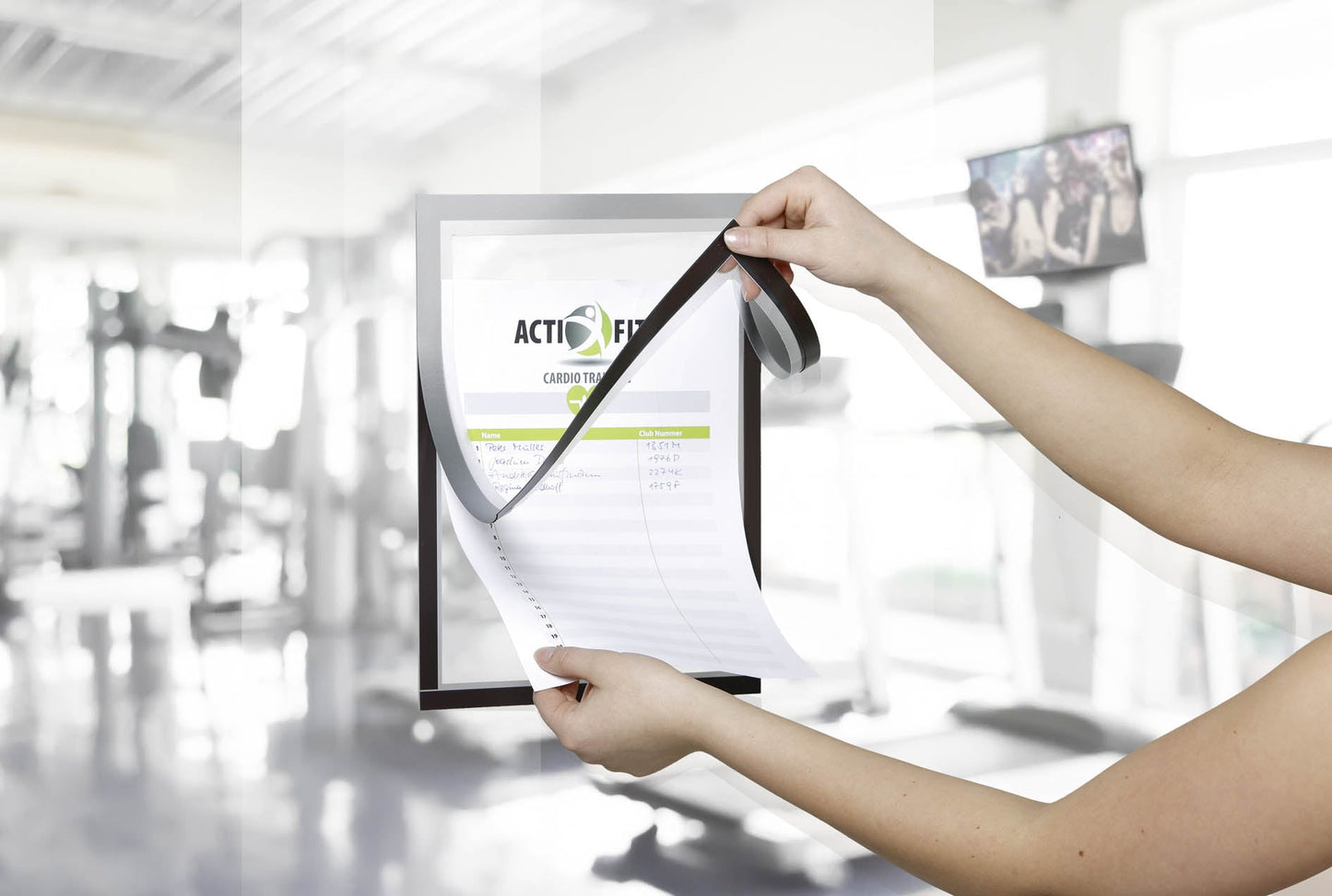 Durable Duraframe Note Magnetic Display Frame Self Adhesive A4 Silver - 499323