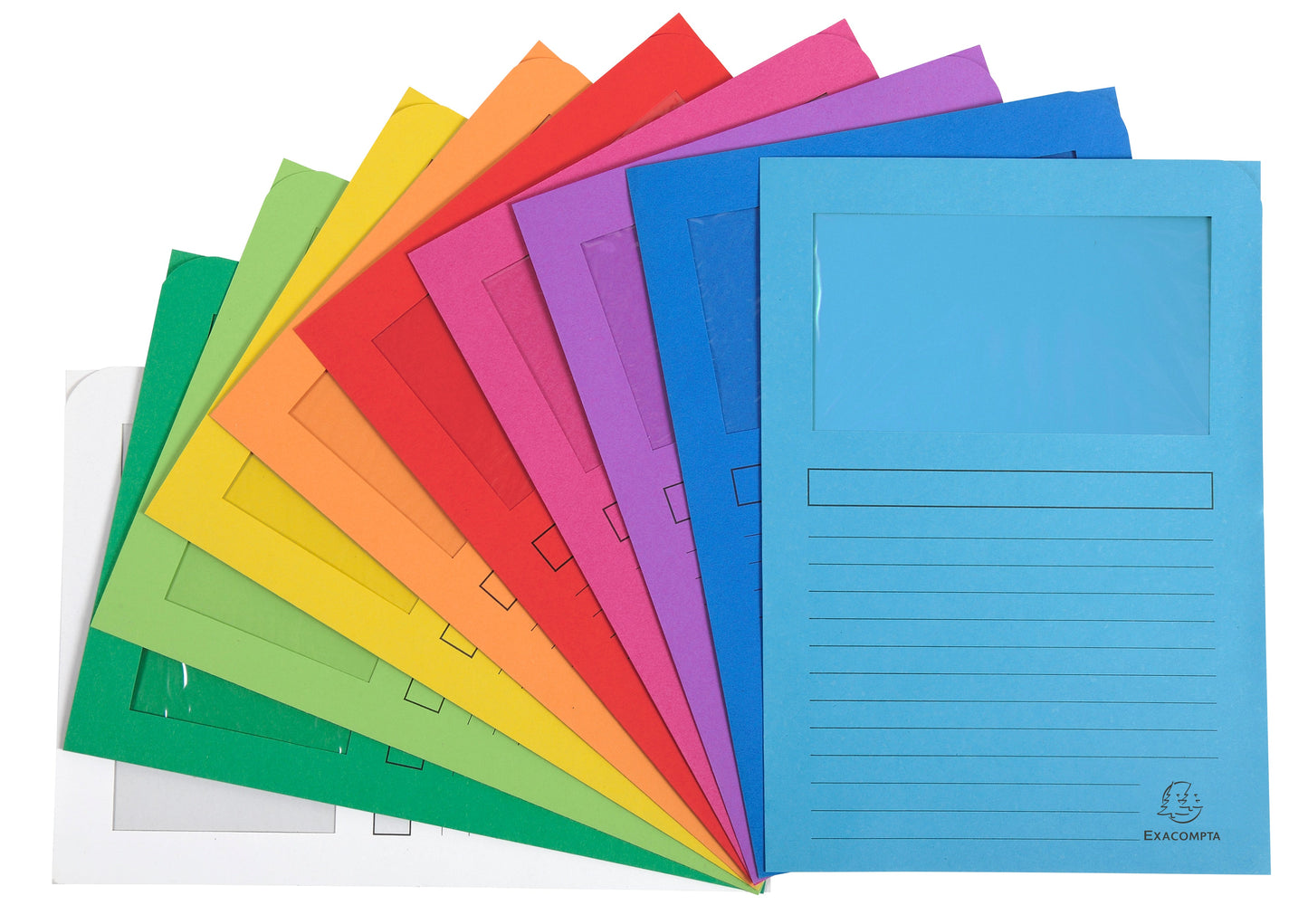 Forever Window Folder Manilla A4 120gsm Assorted (Pack 100) - 50100E