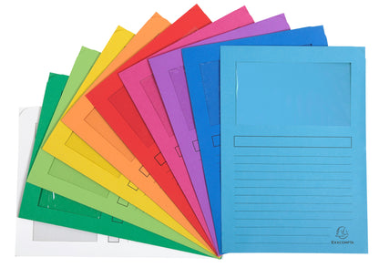 Forever Window Folder Manilla A4 120gsm Assorted (Pack 100) - 50100E